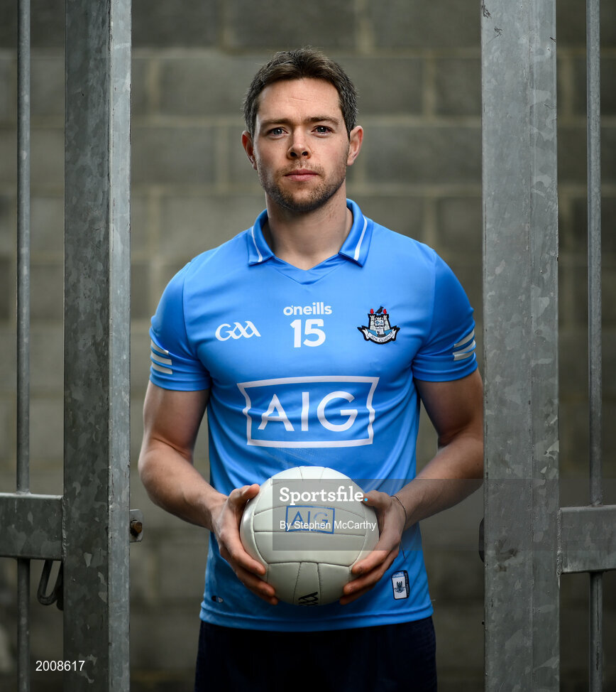 12 May 2021; Dublin footballer Dean Rock at Parnell Park, in Dublin, to support the roll-out of ‘AIG BoxClever’ insurance for young drivers across Ireland. BoxClever is an innovative proposition that promotes and rewards safe driving that can help secure lower car insurance premiums. For a quote go to www.aig.ie/box. Photo by Stephen McCarthy/Sportsfile