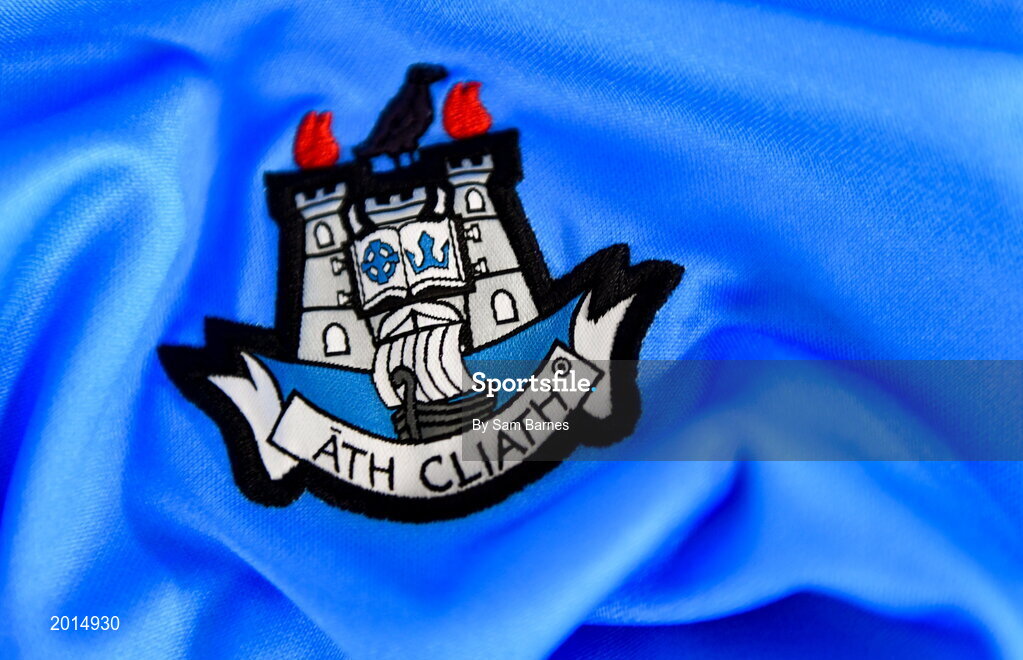27 May 2021; A general view of the county crest on a jersey during a Dublin hurling squad portrait session at Abbottstown GAA Centre on the Sport Ireland Campus in Blanchardstown, Dublin. Photo by Sam Barnes/Sportsfile