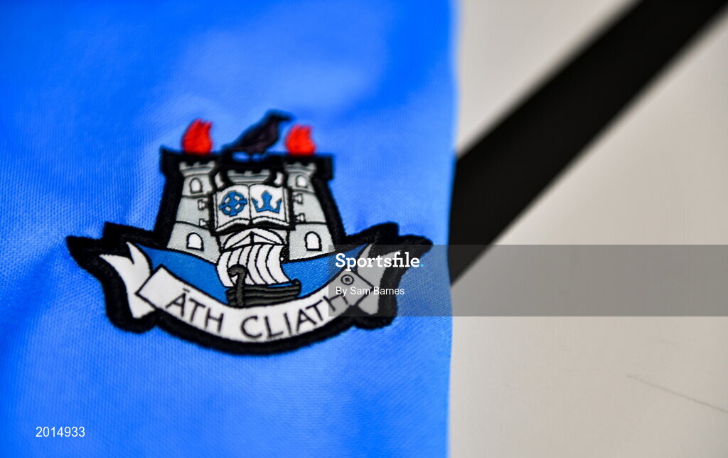 27 May 2021; A general view of the county crest on a jersey during a Dublin hurling squad portrait session at Abbottstown GAA Centre on the Sport Ireland Campus in Blanchardstown, Dublin. Photo by Sam Barnes/Sportsfile