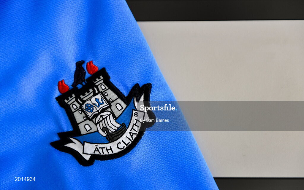 27 May 2021; A general view of the county crest on a jersey during a Dublin hurling squad portrait session at Abbottstown GAA Centre on the Sport Ireland Campus in Blanchardstown, Dublin. Photo by Sam Barnes/Sportsfile