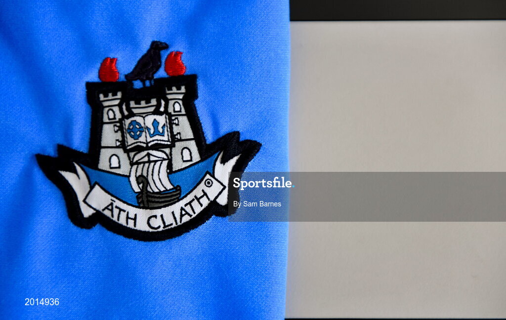 27 May 2021; A general view of the county crest on a jersey during a Dublin hurling squad portrait session at Abbottstown GAA Centre on the Sport Ireland Campus in Blanchardstown, Dublin. Photo by Sam Barnes/Sportsfile