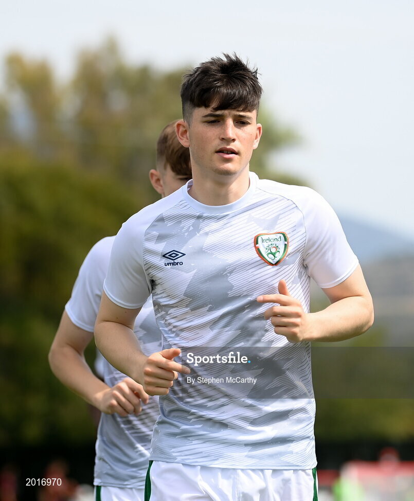30 May 2021; Colm Whelan of Republic of Ireland warms up before the U21 international friendly match between Switzerland and Republic of Ireland at Dama de Noche Football Centre in Marbella, Spain. Photo by Stephen McCarthy/Sportsfile