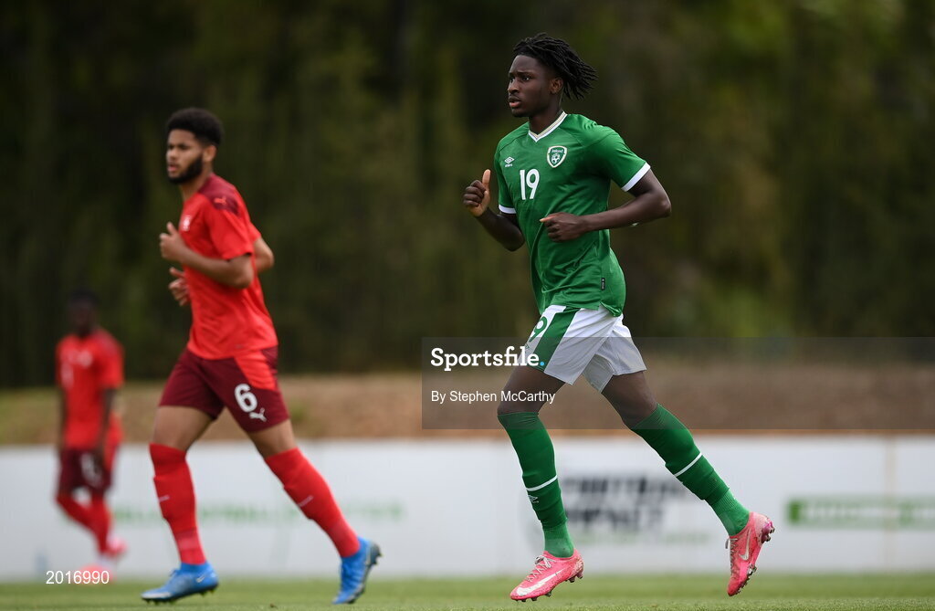 30 May 2021; Joshua Kayode of Republic of Ireland during the U21 international friendly match between Switzerland and Republic of Ireland at Dama de Noche Football Centre in Marbella, Spain. Photo by Stephen McCarthy/Sportsfile