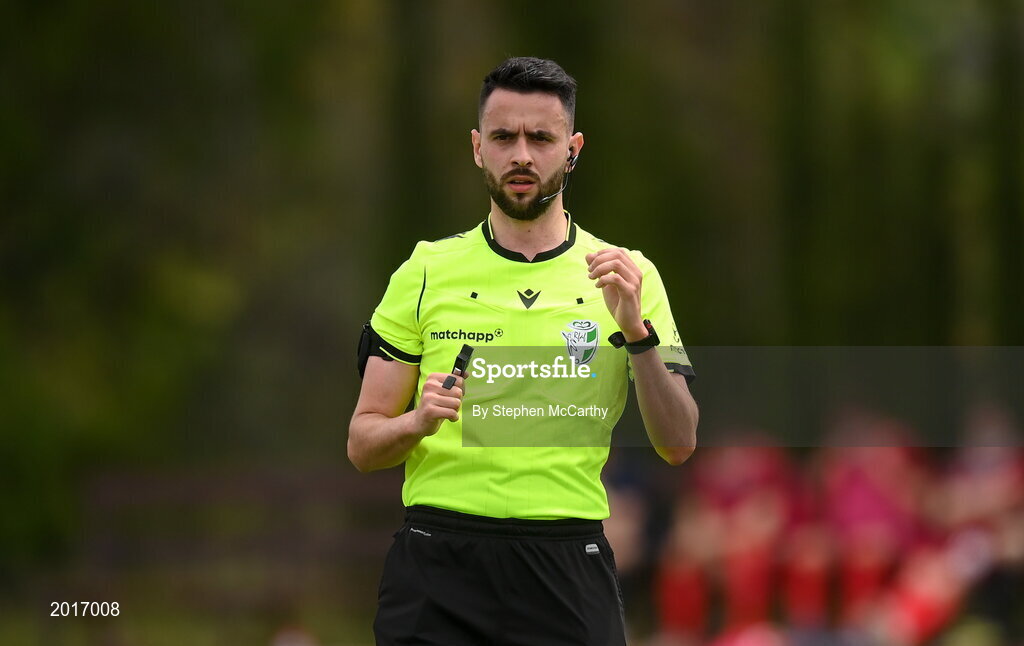 30 May 2021; Referee Manuel Marcos Canton during the U21 international friendly match between Switzerland and Republic of Ireland at Dama de Noche Football Centre in Marbella, Spain. Photo by Stephen McCarthy/Sportsfile