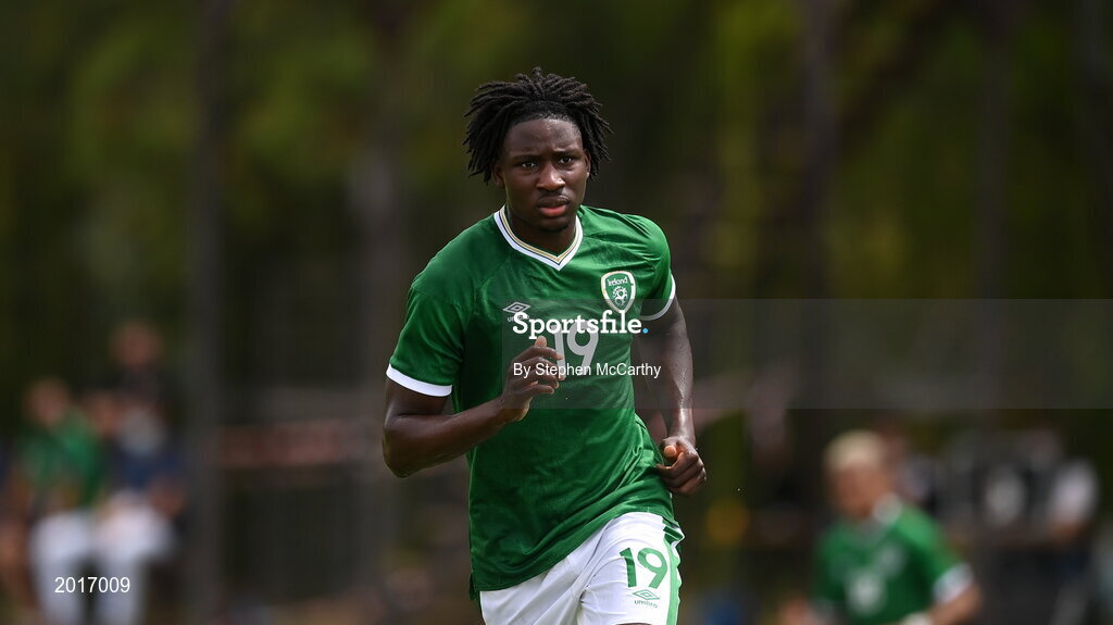 30 May 2021; Joshua Kayode of Republic of Ireland during the U21 international friendly match between Switzerland and Republic of Ireland at Dama de Noche Football Centre in Marbella, Spain. Photo by Stephen McCarthy/Sportsfile