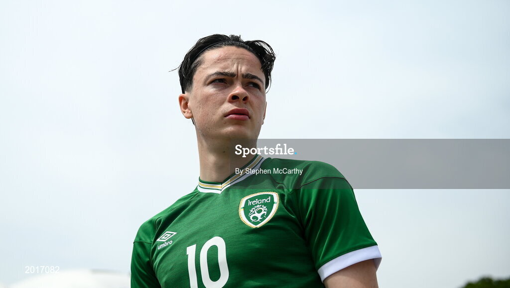 30 May 2021; Louie Watson of Republic of Ireland before the U21 international friendly match between Switzerland and Republic of Ireland at Dama de Noche Football Centre in Marbella, Spain. Photo by Stephen McCarthy/Sportsfile