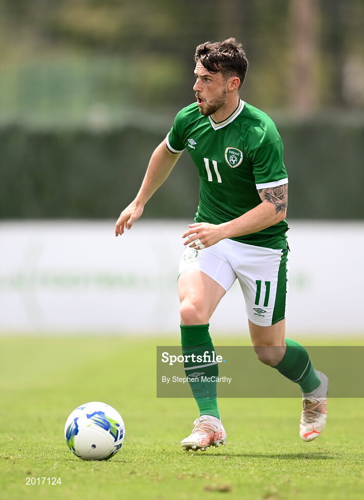 30 May 2021; Will Ferry of Republic of Ireland during the U21 international friendly match between Switzerland and Republic of Ireland at Dama de Noche Football Centre in Marbella, Spain. Photo by Stephen McCarthy/Sportsfile