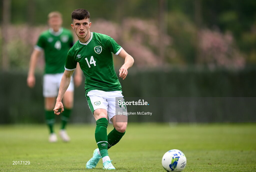 30 May 2021; Alex Gilbert of Republic of Ireland during the U21 international friendly match between Switzerland and Republic of Ireland at Dama de Noche Football Centre in Marbella, Spain. Photo by Stephen McCarthy/Sportsfile