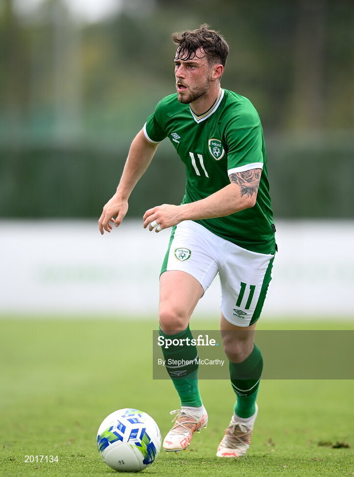 30 May 2021; Will Ferry of Republic of Ireland during the U21 international friendly match between Switzerland and Republic of Ireland at Dama de Noche Football Centre in Marbella, Spain. Photo by Stephen McCarthy/Sportsfile