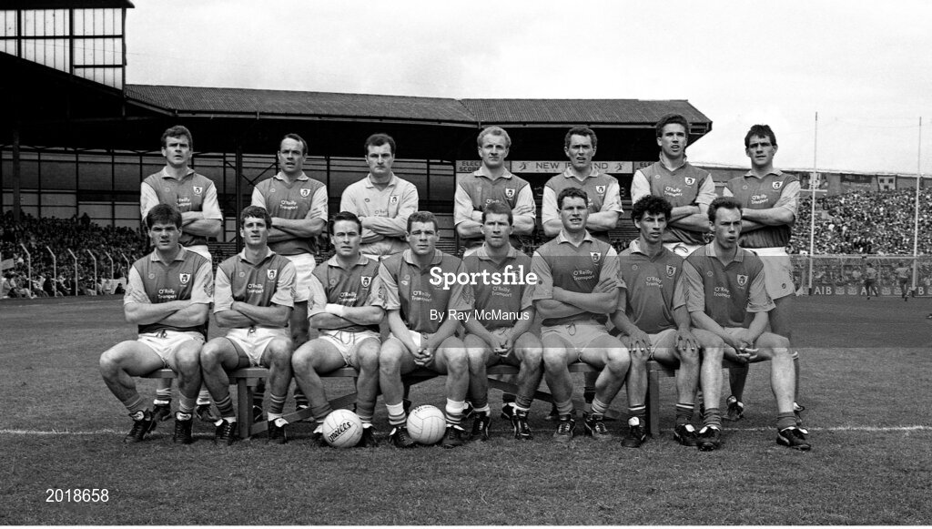 2 June 1991; The Meath team, back row from left, Colm O'Rourke, Mick Lyons, Michael McQuillan, Martin O'Connell, Brian Stafford, Liam Hayes and David Beggy, with, front from left, PJ Gillic, Terry Ferguson, Bernard Flynn, Tommy Dowd, Robbie O'Malley, Liam Harnan, Kevin Foley and Sean Kelly before the Leinster Senior Football Championship Preliminary Round match between Dublin and Meath at Croke Park in Dublin. Photo by Ray McManus/Sportsfile