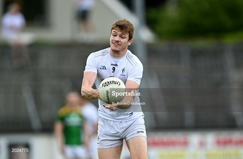 13 June 2021; Kevin Feely of Kildare during the Allianz Football League Division 2 semi-final match between Kildare and Meath at St Conleth's Park in Newbridge, Kildare. Photo by Piaras Ó Mídheach/Sportsfile