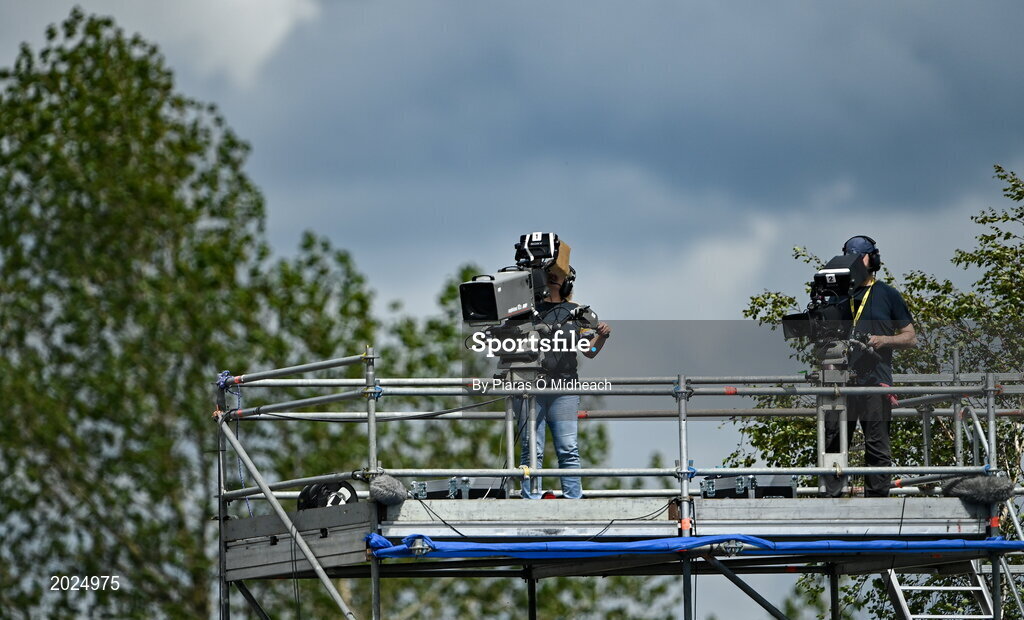 13 June 2021; Camera operators during the Allianz Football League Division 2 semi-final match between Kildare and Meath at St Conleth's Park in Newbridge, Kildare. Photo by Piaras Ó Mídheach/Sportsfile