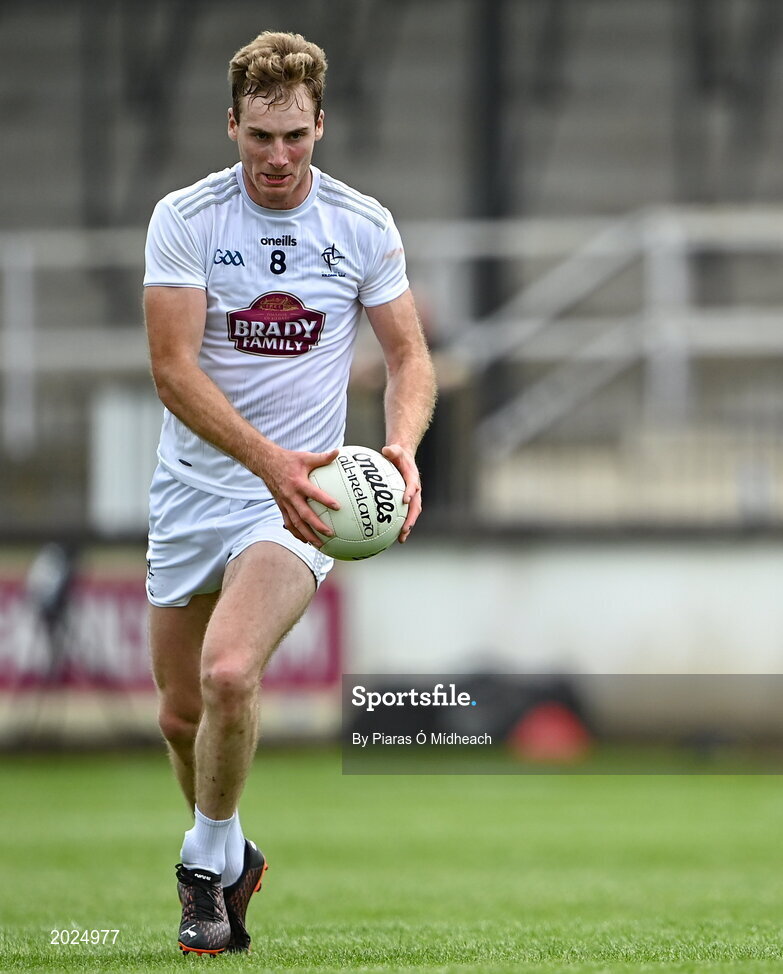 13 June 2021; Luke Flynn of Kildare during the Allianz Football League Division 2 semi-final match between Kildare and Meath at St Conleth's Park in Newbridge, Kildare. Photo by Piaras Ó Mídheach/Sportsfile