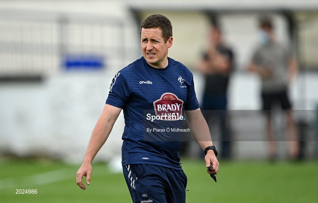13 June 2021; Kildare strength & conditioning coach Ross Dunphy during the Allianz Football League Division 2 semi-final match between Kildare and Meath at St Conleth's Park in Newbridge, Kildare. Photo by Piaras Ó Mídheach/Sportsfile