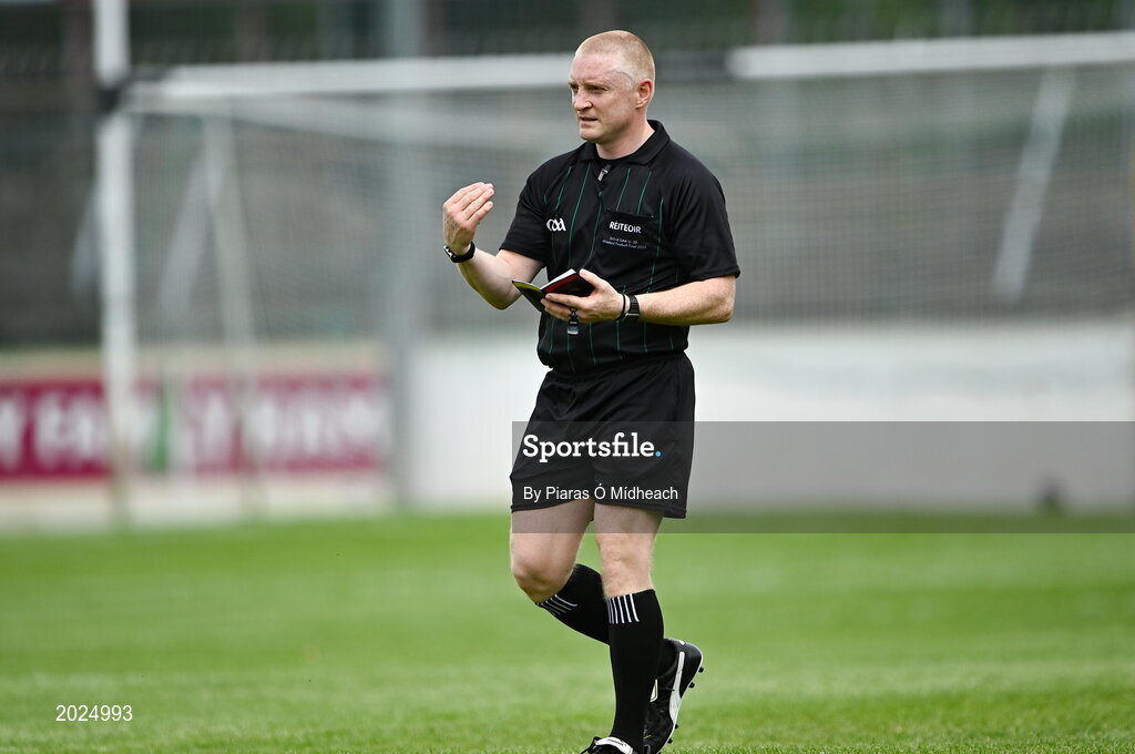 13 June 2021; Referee Barry Cassidy during the Allianz Football League Division 2 semi-final match between Kildare and Meath at St Conleth's Park in Newbridge, Kildare. Photo by Piaras Ó Mídheach/Sportsfile