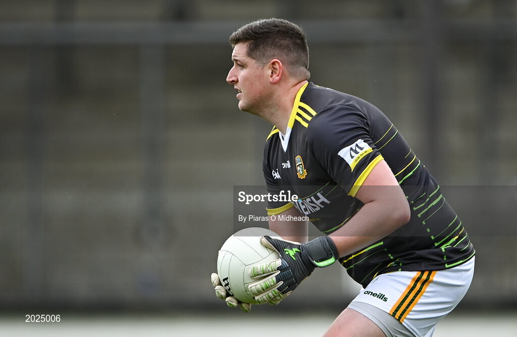13 June 2021; Meath goalkeeper Andrew Colgan during the Allianz Football League Division 2 semi-final match between Kildare and Meath at St Conleth's Park in Newbridge, Kildare. Photo by Piaras Ó Mídheach/Sportsfile