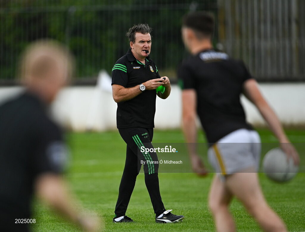 13 June 2021; Meath selector Colm Nally during the wam-up before the Allianz Football League Division 2 semi-final match between Kildare and Meath at St Conleth's Park in Newbridge, Kildare. Photo by Piaras Ó Mídheach/Sportsfile