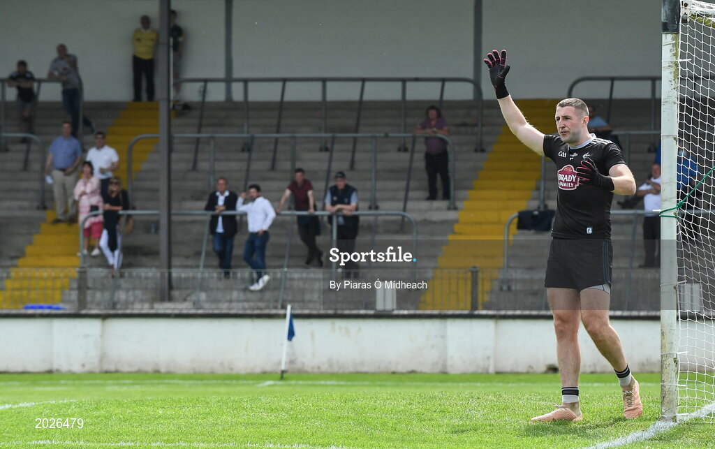 13 June 2021; Kildare goalkeeper Mark Donnellan during the Allianz Football League Division 2 semi-final match between Kildare and Meath at St Conleth's Park in Newbridge, Kildare. Photo by Piaras Ó Mídheach/Sportsfile
