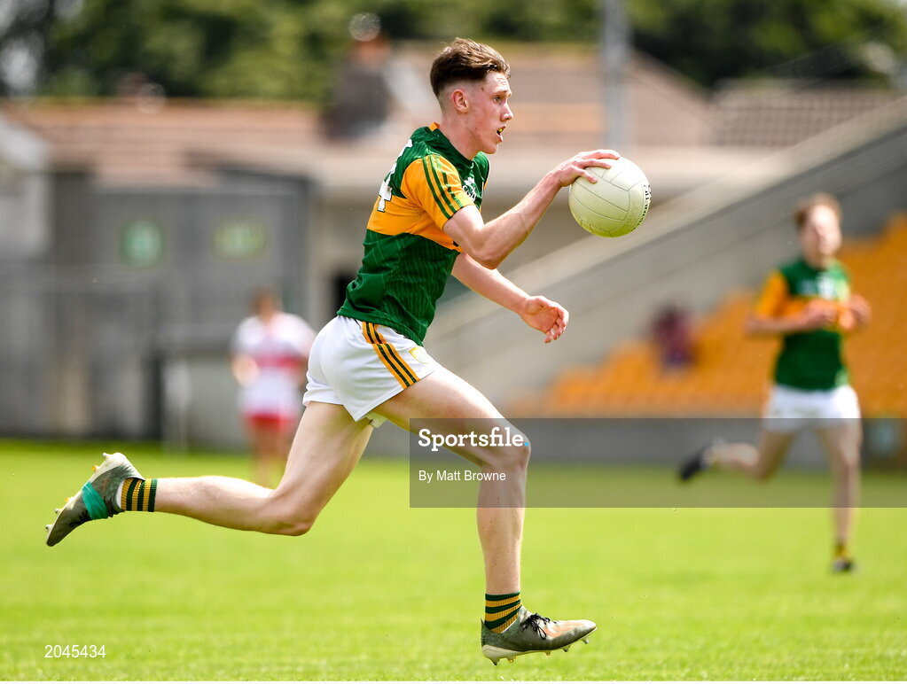18 July 2021; Cillian Burke of Kerry during the 2020 Electric Ireland GAA Football All-Ireland Minor Championship Final match between Derry and Kerry at Bord Na Mona O’Connor Park in Tullamore. Photo by Matt Browne/Sportsfile