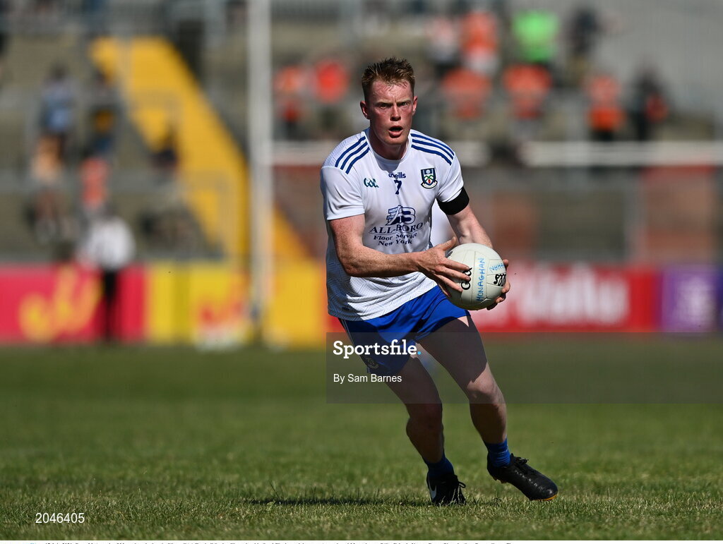 17 July 2021; Ryan McAnespie of Monaghan during the Ulster GAA Football Senior Championship Semi-Final match between Armagh and Monaghan at Páirc Esler in Newry, Down. Photo by Sam Barnes/Sportsfile