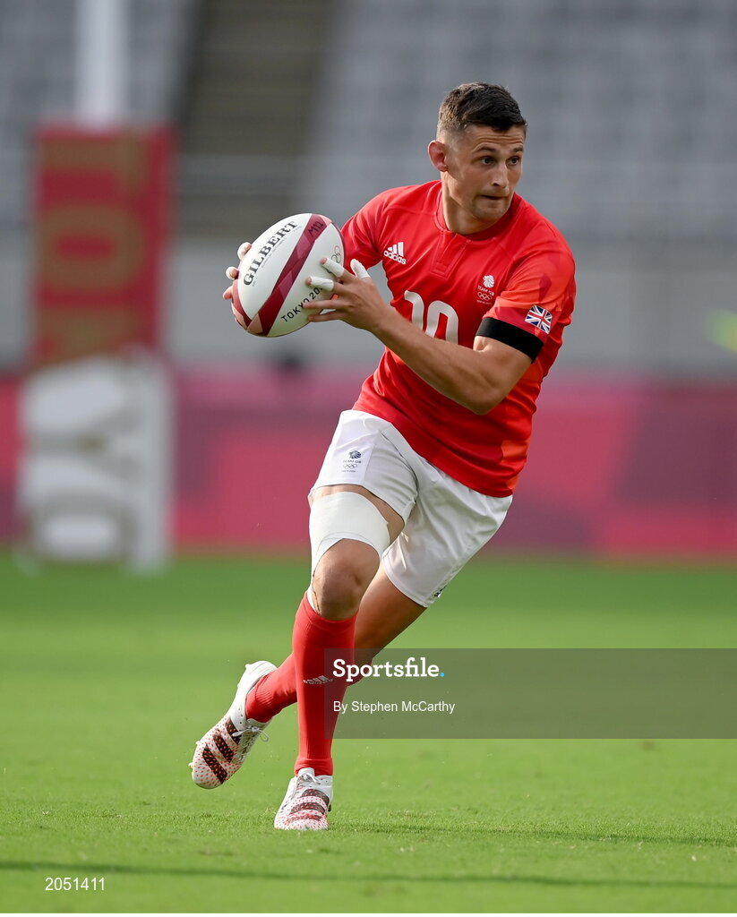 26 July 2021; Robbie Fergusson of Great Britain during the rugby sevens men's pool B match between Great Britain and Japan at the Tokyo Stadium during the 2020 Tokyo Summer Olympic Games in Tokyo, Japan. Photo by Stephen McCarthy/Sportsfile