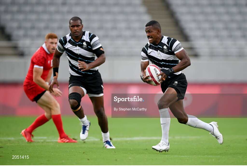 26 July 2021; Jiuta Wainiqolo of Fiji during the rugby sevens men's pool B match between Fiji and Canada at the Tokyo Stadium during the 2020 Tokyo Summer Olympic Games in Tokyo, Japan. Photo by Stephen McCarthy/Sportsfile