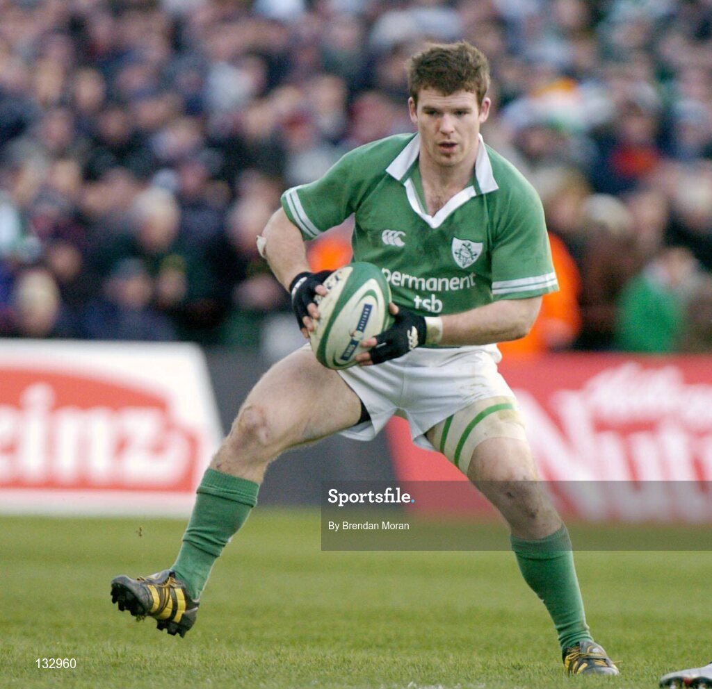 22 February 2004; Gordon D'Arcy, Ireland. RBS 6 Nations Championship 2003-2004, Ireland v Wales, Lansdowne Road, Dublin. Picture credit; Brendan Moran / SPORTSFILE *EDI*