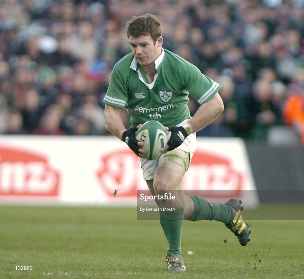 22 February 2004; Gordon D'Arcy, Ireland. RBS 6 Nations Championship 2003-2004, Ireland v Wales, Lansdowne Road, Dublin. Picture credit; Brendan Moran / SPORTSFILE *EDI*
