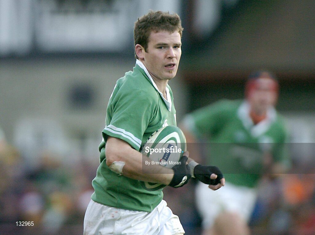 22 February 2004; Gordon D'Arcy, Ireland. RBS 6 Nations Championship 2003-2004, Ireland v Wales, Lansdowne Road, Dublin. Picture credit; Brendan Moran / SPORTSFILE *EDI*
