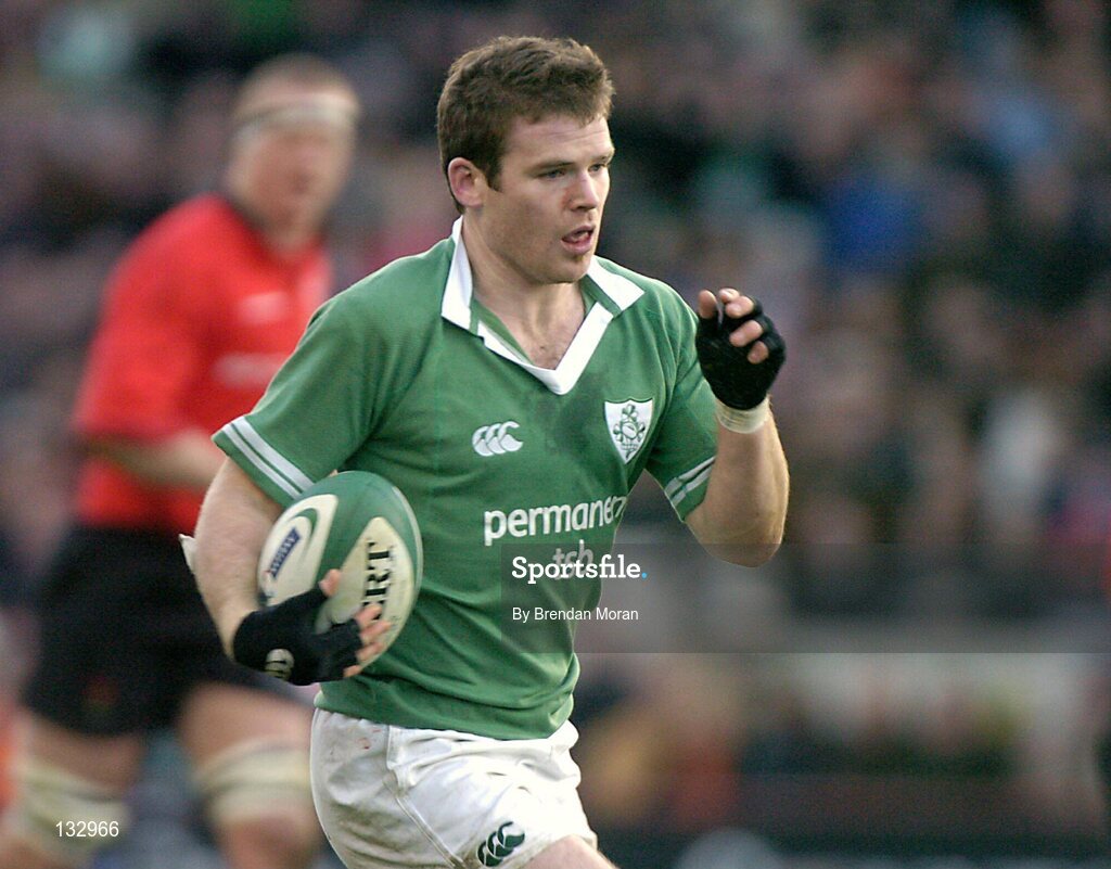 22 February 2004; Gordon D'Arcy, Ireland. RBS 6 Nations Championship 2003-2004, Ireland v Wales, Lansdowne Road, Dublin. Picture credit; Brendan Moran / SPORTSFILE *EDI*