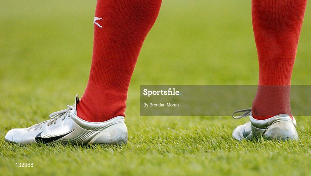 22 February 2004; A general view of Rugby boots. RBS 6 Nations Championship 2003-2004, Ireland v Wales, Lansdowne Road, Dublin. Picture credit; Brendan Moran / SPORTSFILE *EDI*