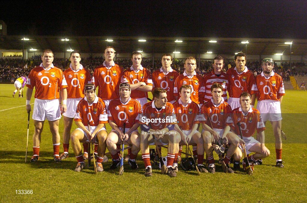 28 February 2004; The Cork team. Allianz National Hurling League, Division 1B, Cork v Wexford, Pairc Ui Rinn, Cork. Picture credit; Damien Eagers / SPORTSFILE *EDI*