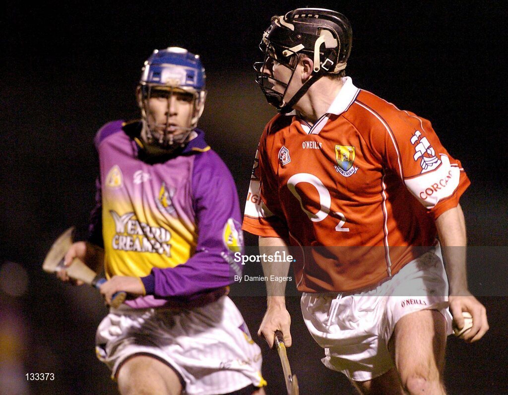 28 February 2004; Adrian Coughlan, Cork, in action against Wexford. Allianz National Hurling League, Division 1B, Cork v Wexford, Pairc Ui Rinn, Cork. Picture credit; Damien Eagers / SPORTSFILE *EDI*
