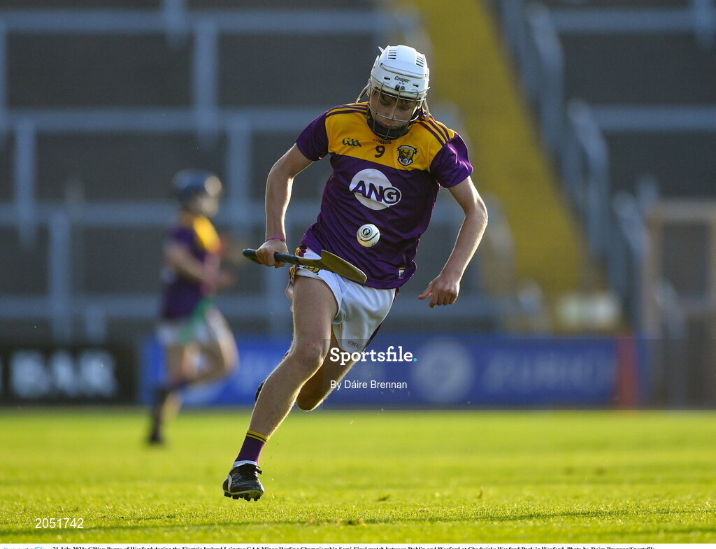 21 July 2021; Cillian Byrne of Wexford during the Electric Ireland Leinster GAA Minor Hurling Championship Semi-Final match between Dublin and Wexford at Chadwicks Wexford Park in Wexford. Photo by Daire Brennan/Sportsfile