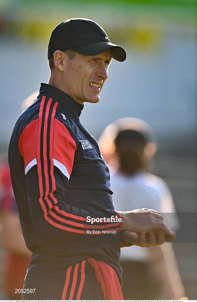 27 July 2021; Cork manager Noel Furlong before the Electric Ireland Munster GAA Minor Hurling Championship Semi-Final match between Limerick and Cork at Semple Stadium in Thurles, Tipperary. Photo by Eóin Noonan/Sportsfile