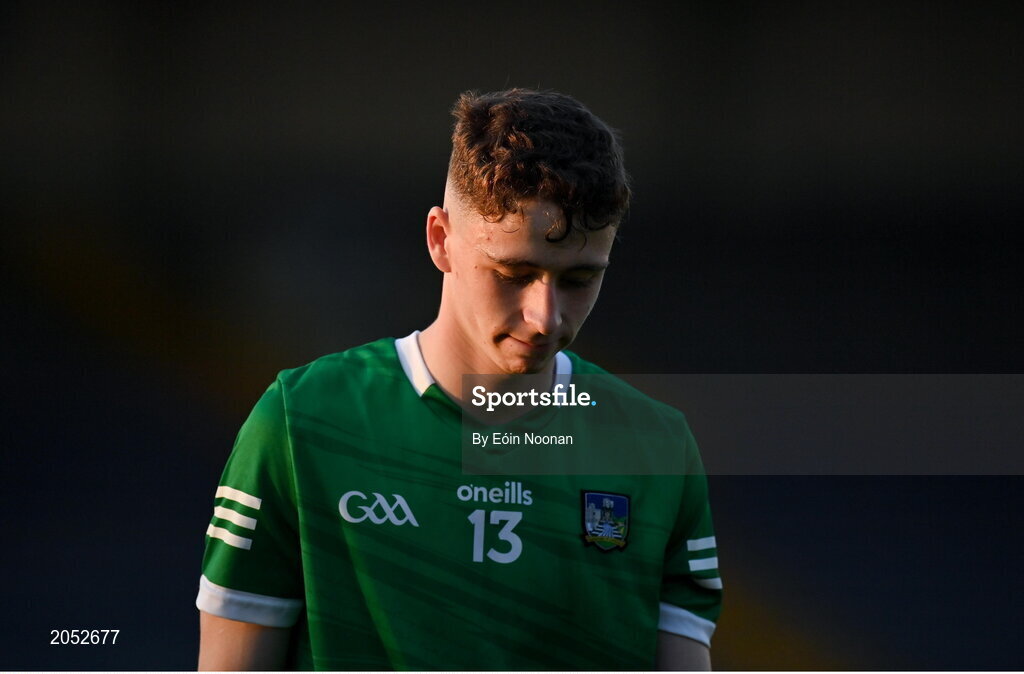 27 July 2021; Mark Riordan of Limerick after the Electric Ireland Munster GAA Minor Hurling Championship Semi-Final match between Limerick and Cork at Semple Stadium in Thurles, Tipperary. Photo by Eóin Noonan/Sportsfile