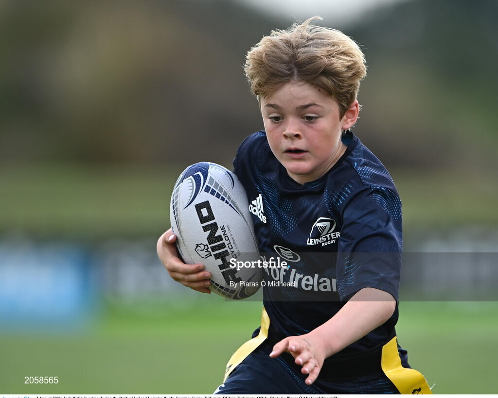 4 August 2021; Jack Webb in action during the Bank of Ireland Leinster Rugby Summer Camp Tullamore RFC in Tullamore, Offaly. Photo by Piaras Ó Mídheach/Sportsfile