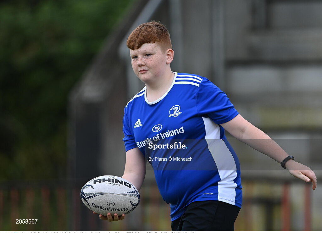 4 August 2021; Charlie Smyth during the Bank of Ireland Leinster Rugby Summer Camp Tullamore RFC in Tullamore, Offaly. Photo by Piaras Ó Mídheach/Sportsfile