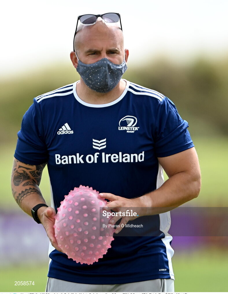 4 August 2021; Coach Niall Kane during the Bank of Ireland Leinster Rugby Summer Camp Tullamore RFC in Tullamore, Offaly. Photo by Piaras Ó Mídheach/Sportsfile