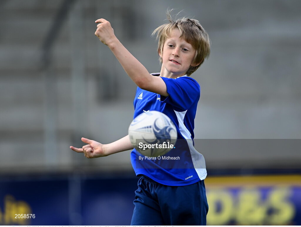 4 August 2021; Páidí Boland, age 10, during the Bank of Ireland Leinster Rugby Summer Camp Tullamore RFC in Tullamore, Offaly. Photo by Piaras Ó Mídheach/Sportsfile