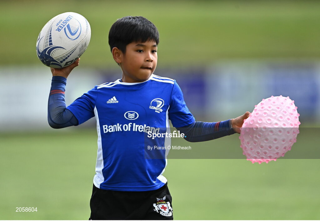4 August 2021; Jay McCann in action during the Bank of Ireland Leinster Rugby Summer Camp Tullamore RFC in Tullamore, Offaly. Photo by Piaras Ó Mídheach/Sportsfile