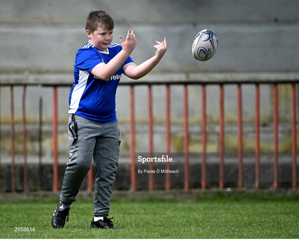 4 August 2021; Ruairí Keary during the Bank of Ireland Leinster Rugby Summer Camp Tullamore RFC in Tullamore, Offaly. Photo by Piaras Ó Mídheach/Sportsfile