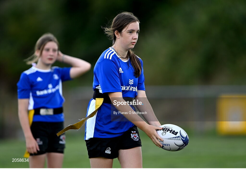 4 August 2021; Ciara Chambers, age 12, during the Bank of Ireland Leinster Rugby Summer Camp Tullamore RFC in Tullamore, Offaly. Photo by Piaras Ó Mídheach/Sportsfile