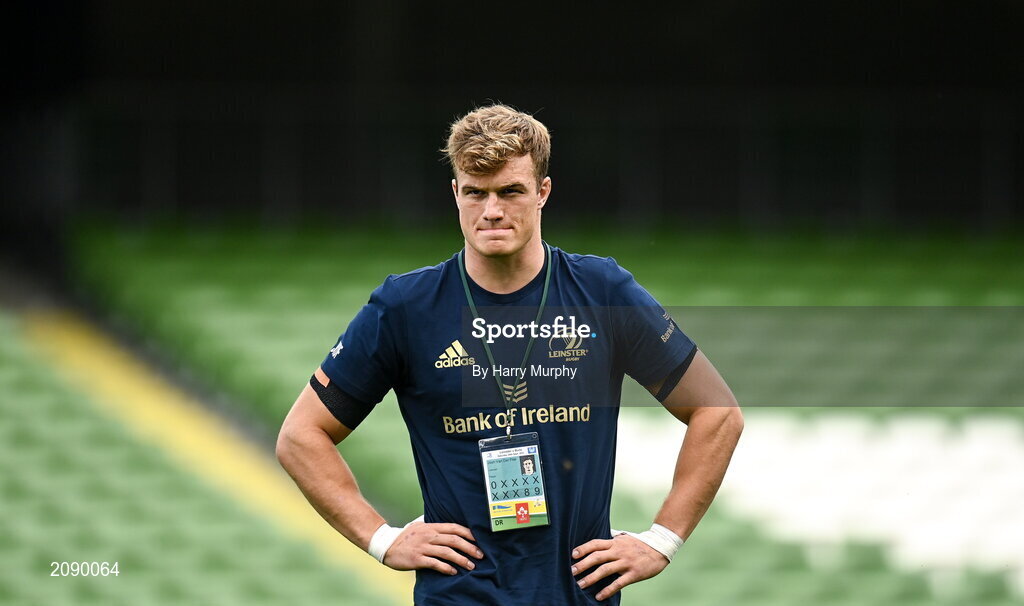 25 September 2021; Josh van der Flier of Leinster before the United Rugby Championship match between Leinster and Vodacom Bulls at the Aviva Stadium in Dublin. Photo by Harry Murphy/Sportsfile