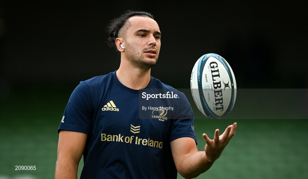 25 September 2021; James Lowe of Leinster before the United Rugby Championship match between Leinster and Vodacom Bulls at the Aviva Stadium in Dublin. Photo by Harry Murphy/Sportsfile