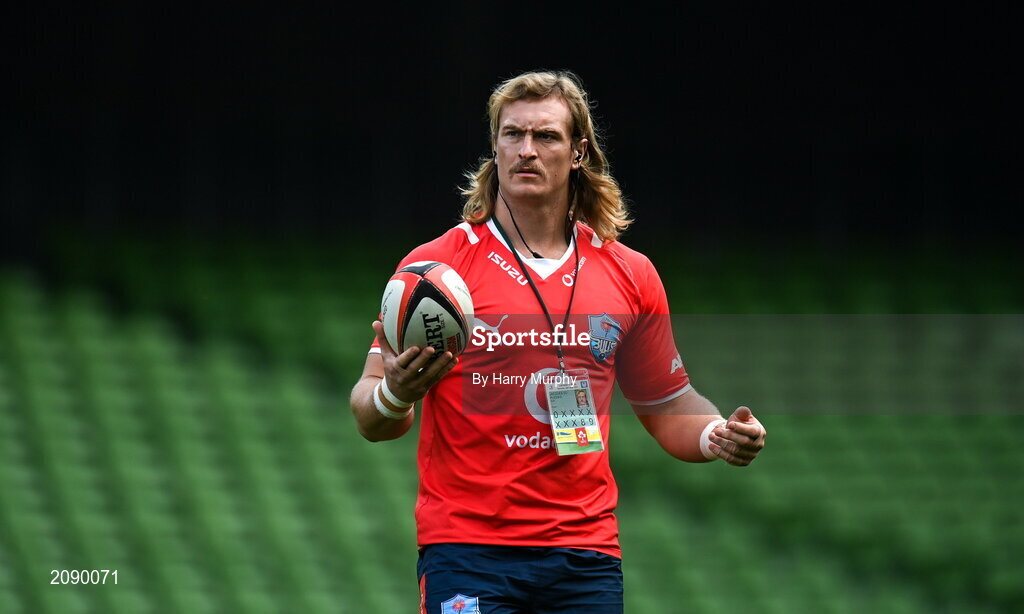 25 September 2021; Jacques du Plessis of Vodacom Bulls before the United Rugby Championship match between Leinster and Vodacom Bulls at the Aviva Stadium in Dublin. Photo by Harry Murphy/Sportsfile