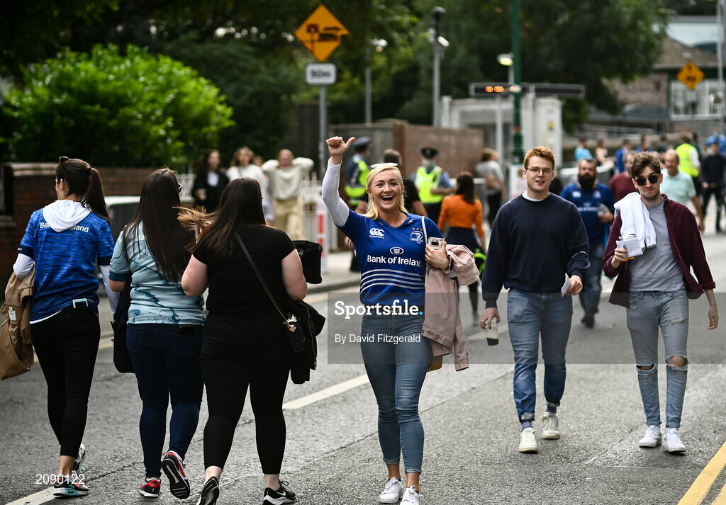 25 September 2021; Dublin ladies footballer Carla Rowe prior to the United Rugby Championship match between Leinster and Vodacom Bulls at Aviva Stadium in Dublin. Photo by David Fitzgerald/Sportsfile