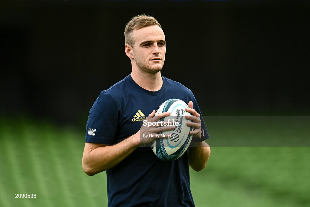 25 September 2021; Nick McCarthy of Leinster before the United Rugby Championship match between Leinster and Vodacom Bulls at the Aviva Stadium in Dublin. Photo by Harry Murphy/Sportsfile