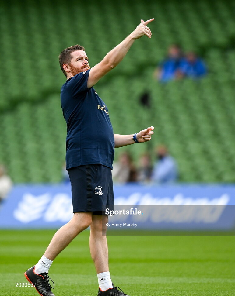 25 September 2021; Leinster rugby operations manager Ronan O'Donnell during the United Rugby Championship match between Leinster and Vodacom Bulls at the Aviva Stadium in Dublin. Photo by Harry Murphy/Sportsfile