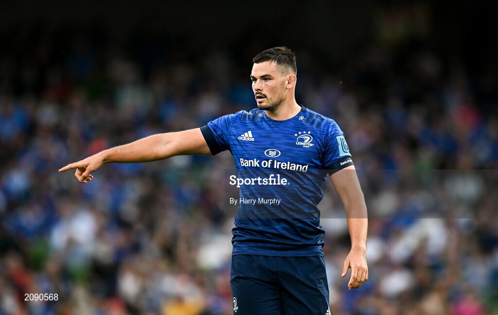 25 September 2021; Max Deegan of Leinster during the United Rugby Championship match between Leinster and Vodacom Bulls at the Aviva Stadium in Dublin. Photo by Harry Murphy/Sportsfile